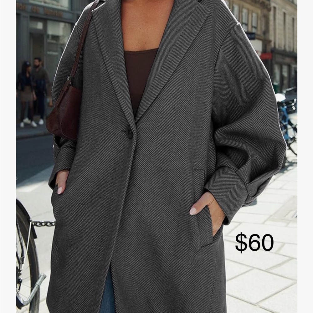 Gray Herringbone Coat